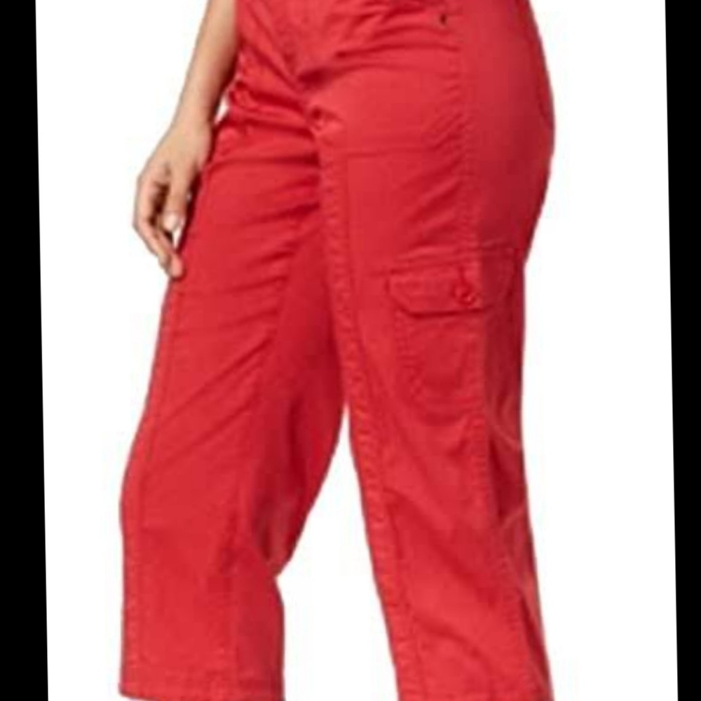 STYLE &CO Size 16 Red Cargo Capri - Picture 5 of 5